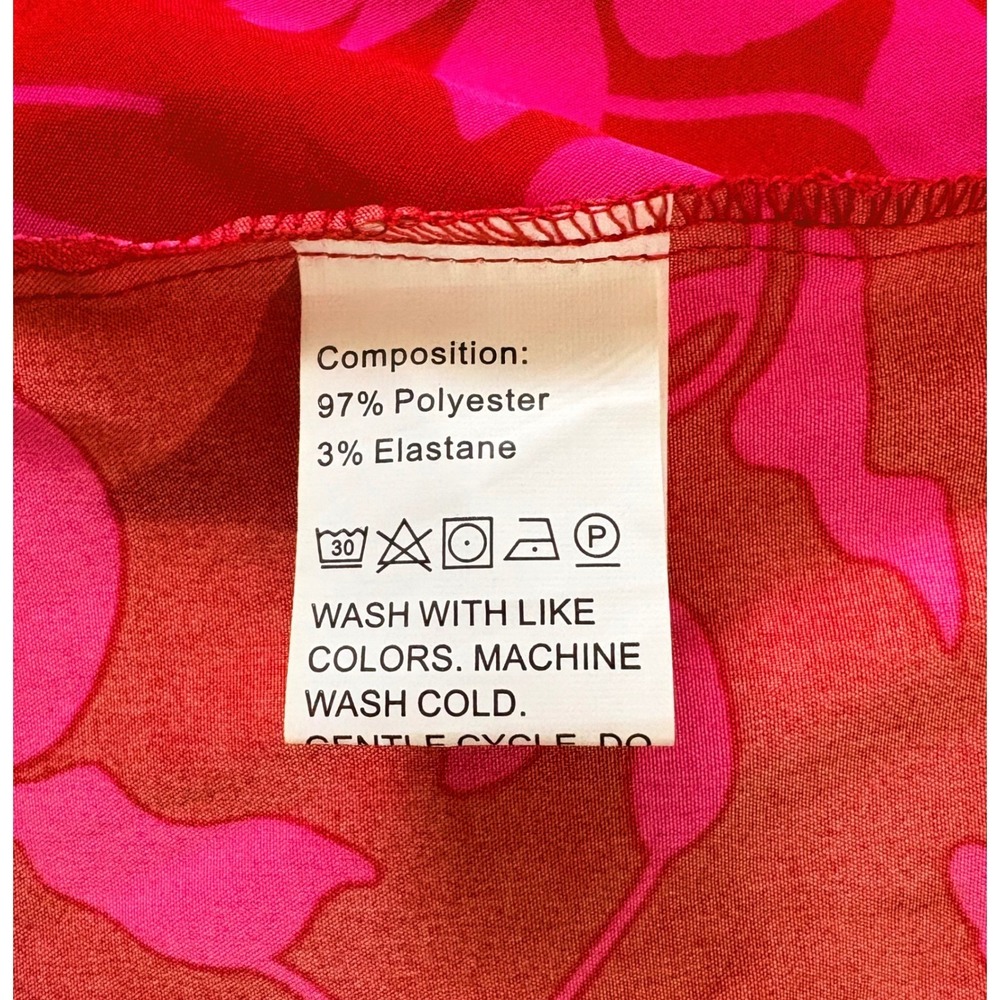 NWT PrettyGarden Chic XL Floral Wrap Maxi Dress Ruffle Short Sleeve Derby Barbie - Picture 9 of 14